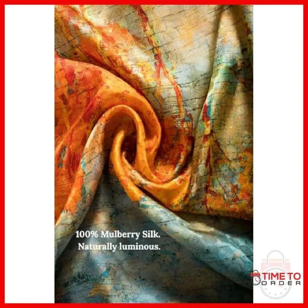 Oversized 100% Mulberry Silk Shawl Wrap Scarf Winter Travel